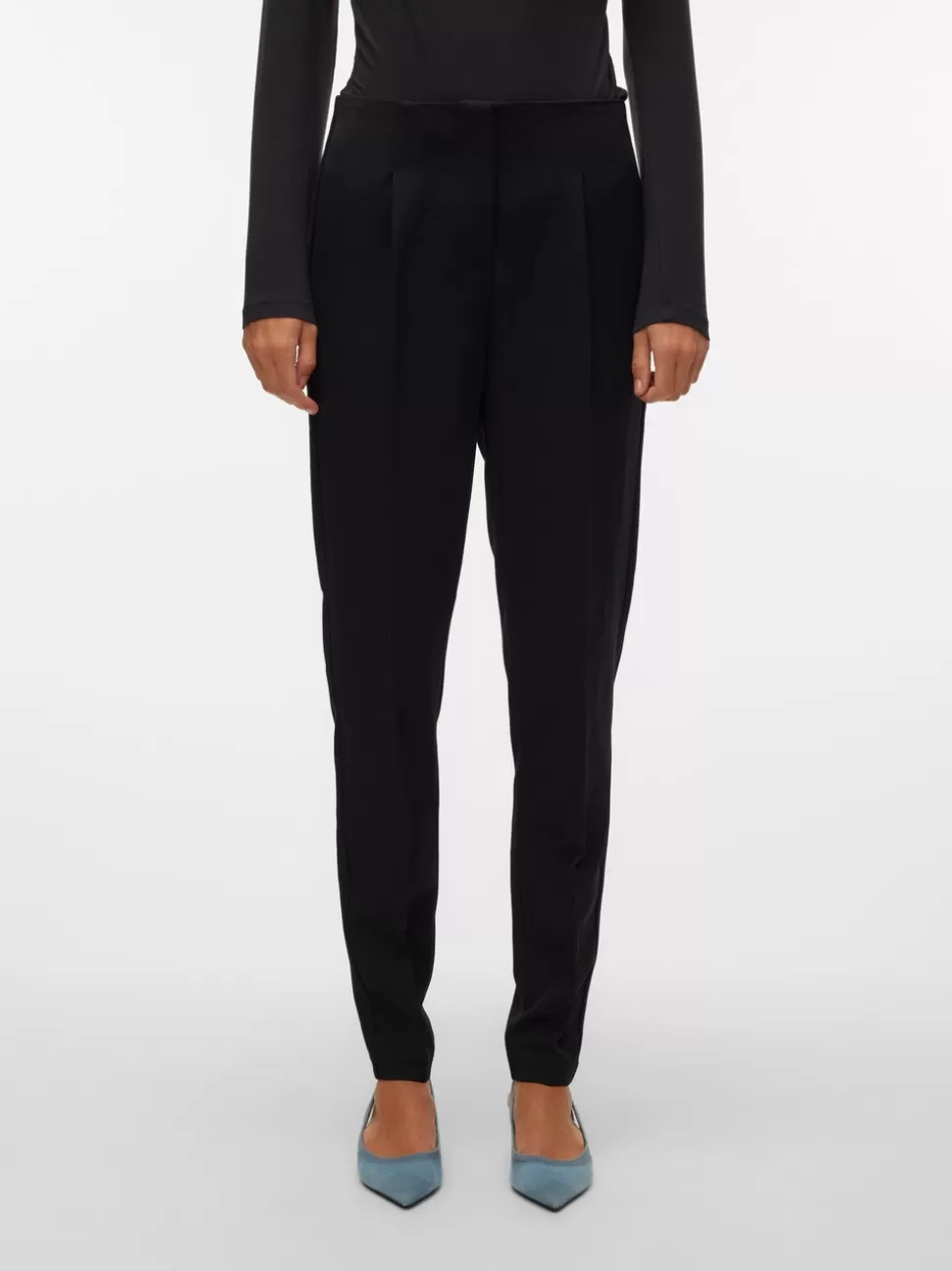 Byxor^VERO MODA VMISABEL Hög Midja Byxor Black