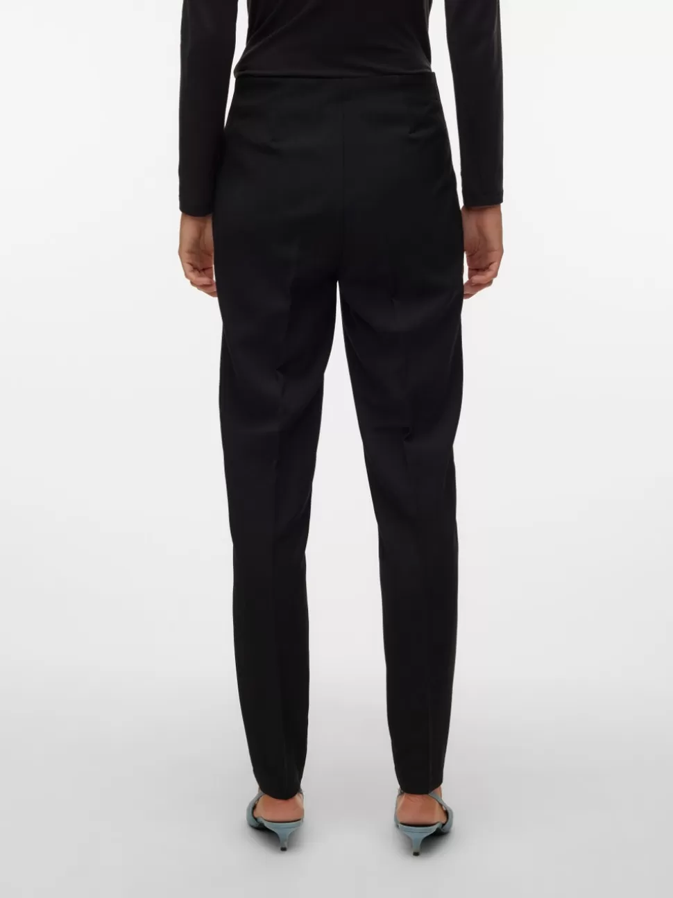 Byxor^VERO MODA VMISABEL Hög Midja Byxor Black