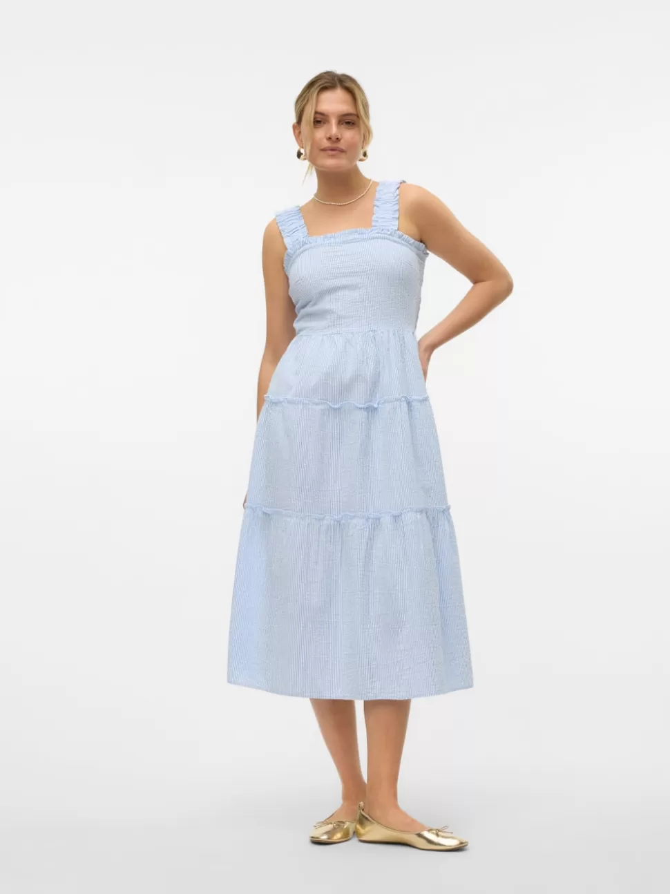 Klänningar^VERO MODA VMJACKIE Midiklänning Skyway