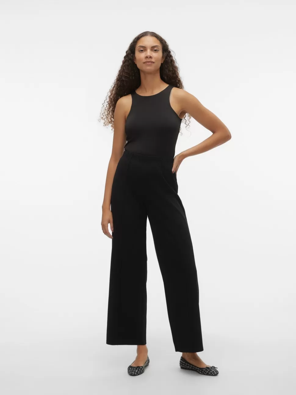 Byxor^VERO MODA VMJADA Hög Midja Byxor Black