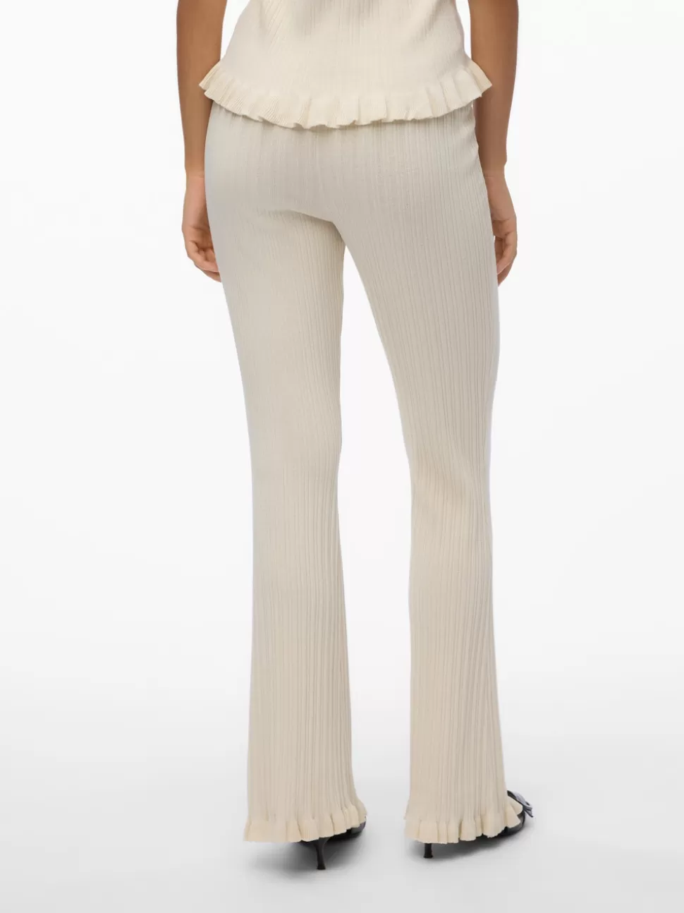 Byxor^VERO MODA VMJADE Hög Midja Byxor Birch