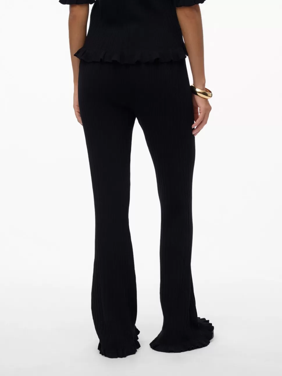 Byxor^VERO MODA VMJADE Hög Midja Byxor Black