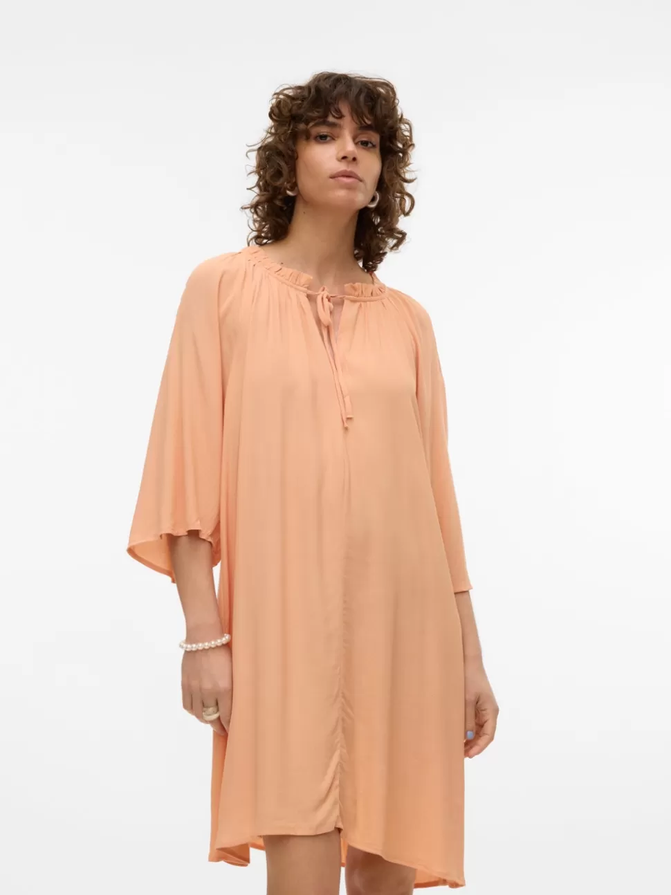 Klänningar^VERO MODA VMJANNI Kort Klänning Peach Bloom
