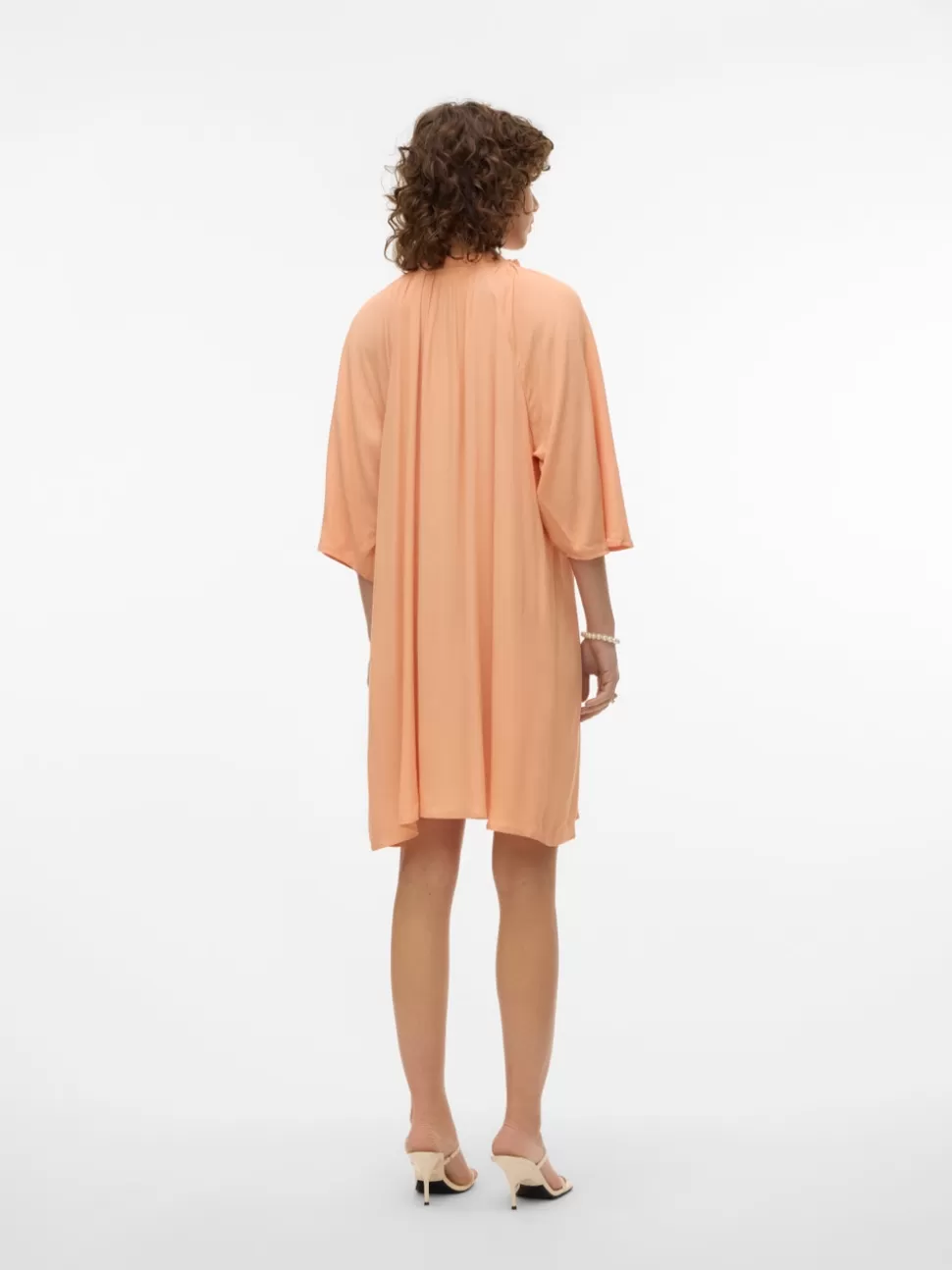 Klänningar^VERO MODA VMJANNI Kort Klänning Peach Bloom