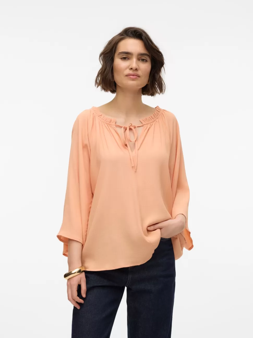 Toppar^VERO MODA VMJANNI Topp Peach Bloom