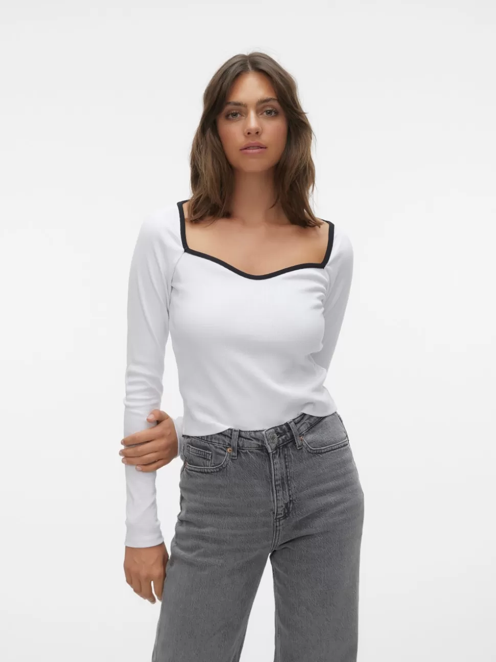Toppar^VERO MODA VMJARNI Topp Bright White