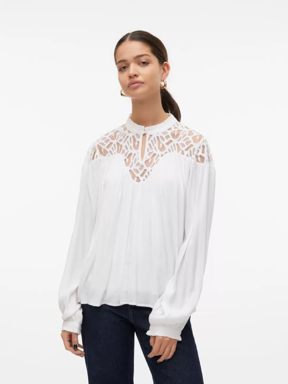 Toppar^VERO MODA VMJAZMYN Topp Bright White