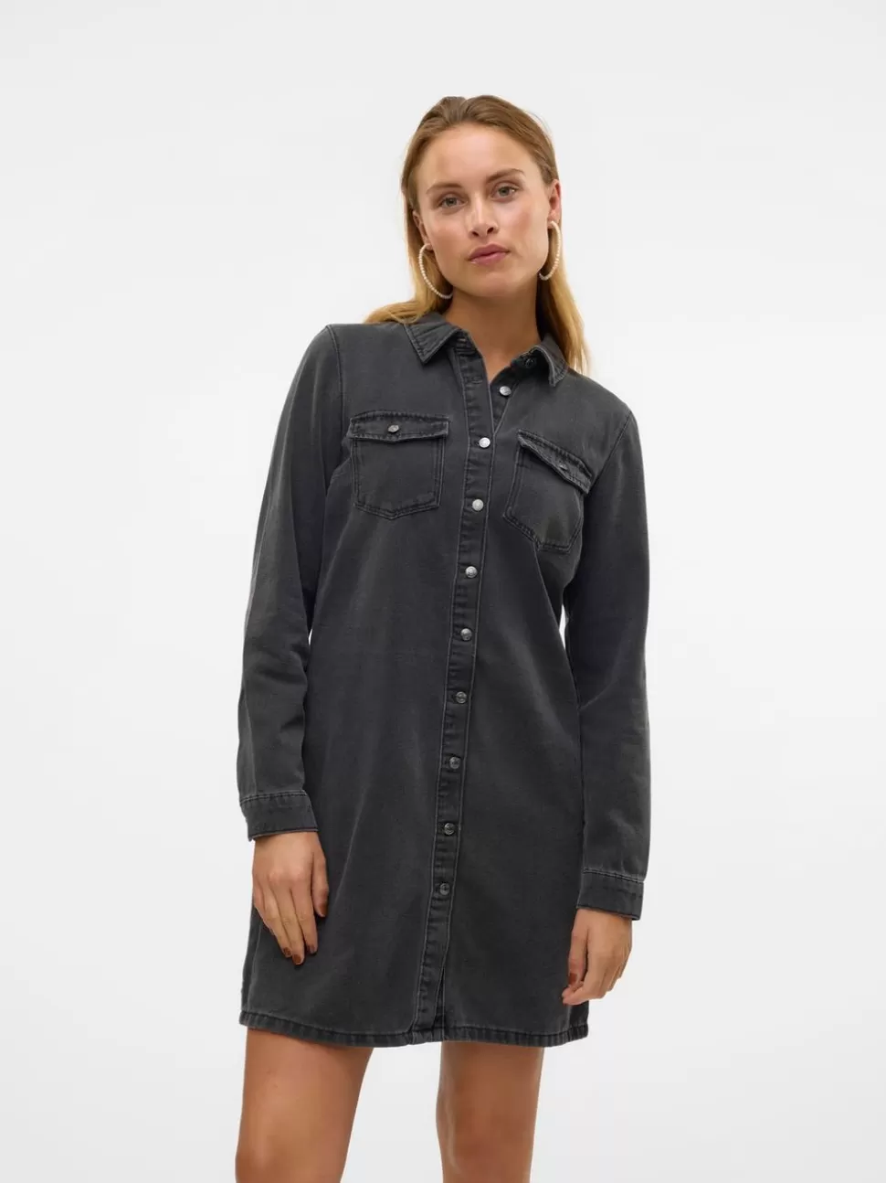 Klänningar^VERO MODA VMJENNIE Kort Klänning Black Denim