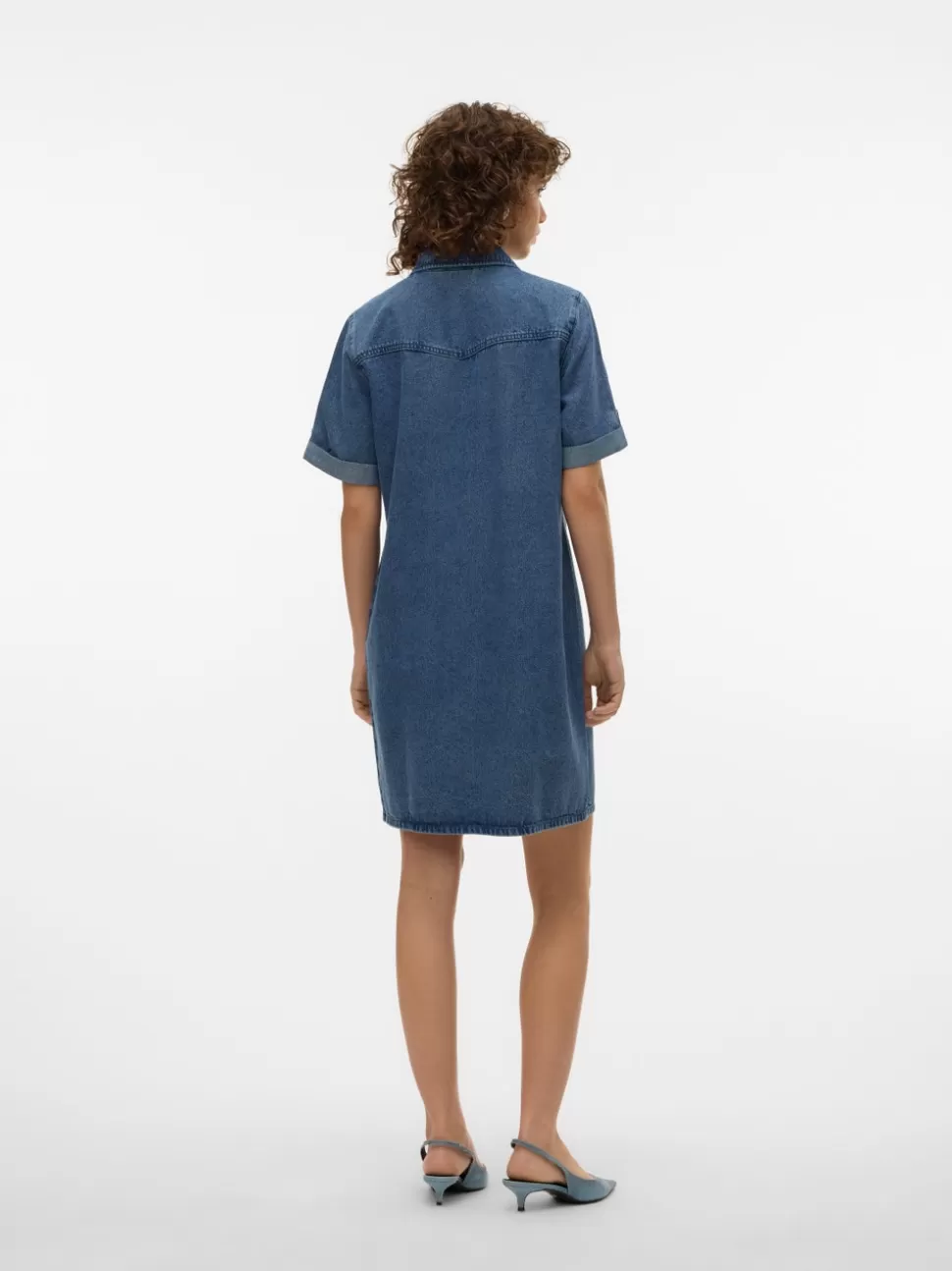 Basics | Klänningar^VERO MODA VMJENNIE Kort Klänning Medium Blue Denim