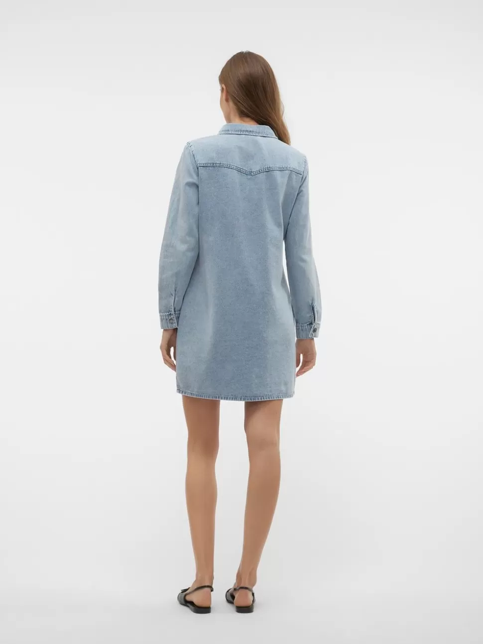 Klänningar^VERO MODA VMJENNIE Kort Klänning Light Blue Denim