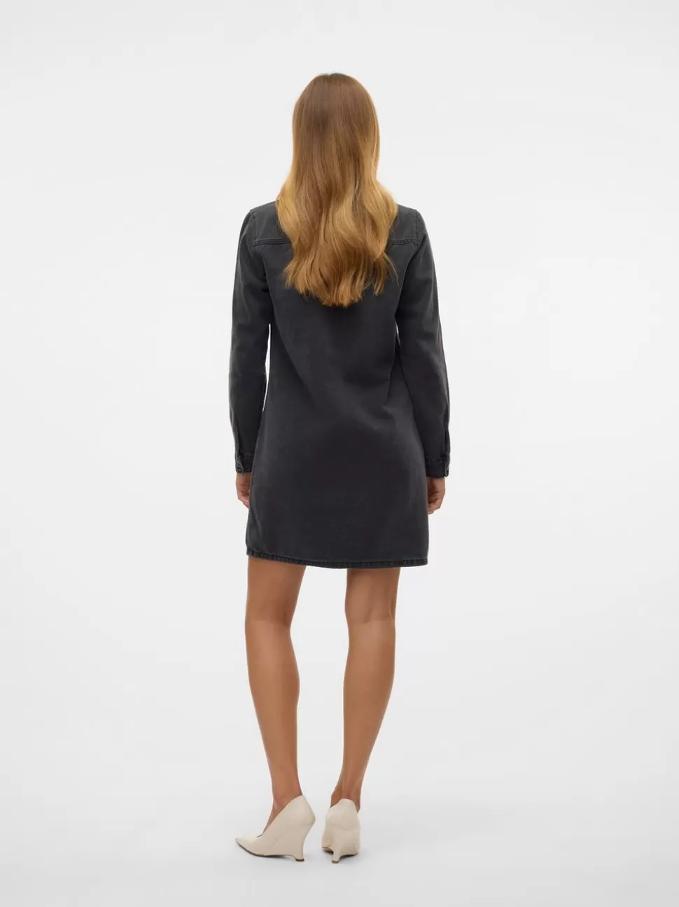 Klänningar^VERO MODA VMJENNIE Kort Klänning Black Denim