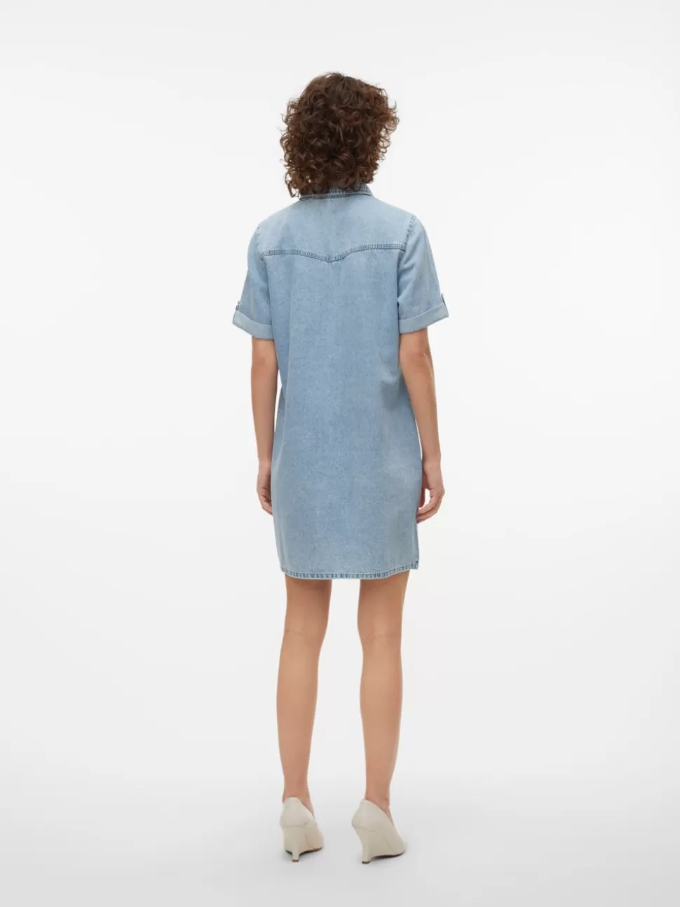 Basics | Klänningar^VERO MODA VMJENNIE Kort Klänning Light Blue Denim