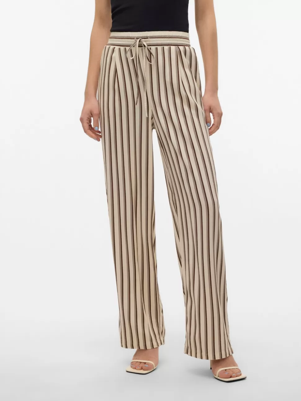 Byxor | Basics^VERO MODA VMJESMILO Medelhög Midja Byxor Birch