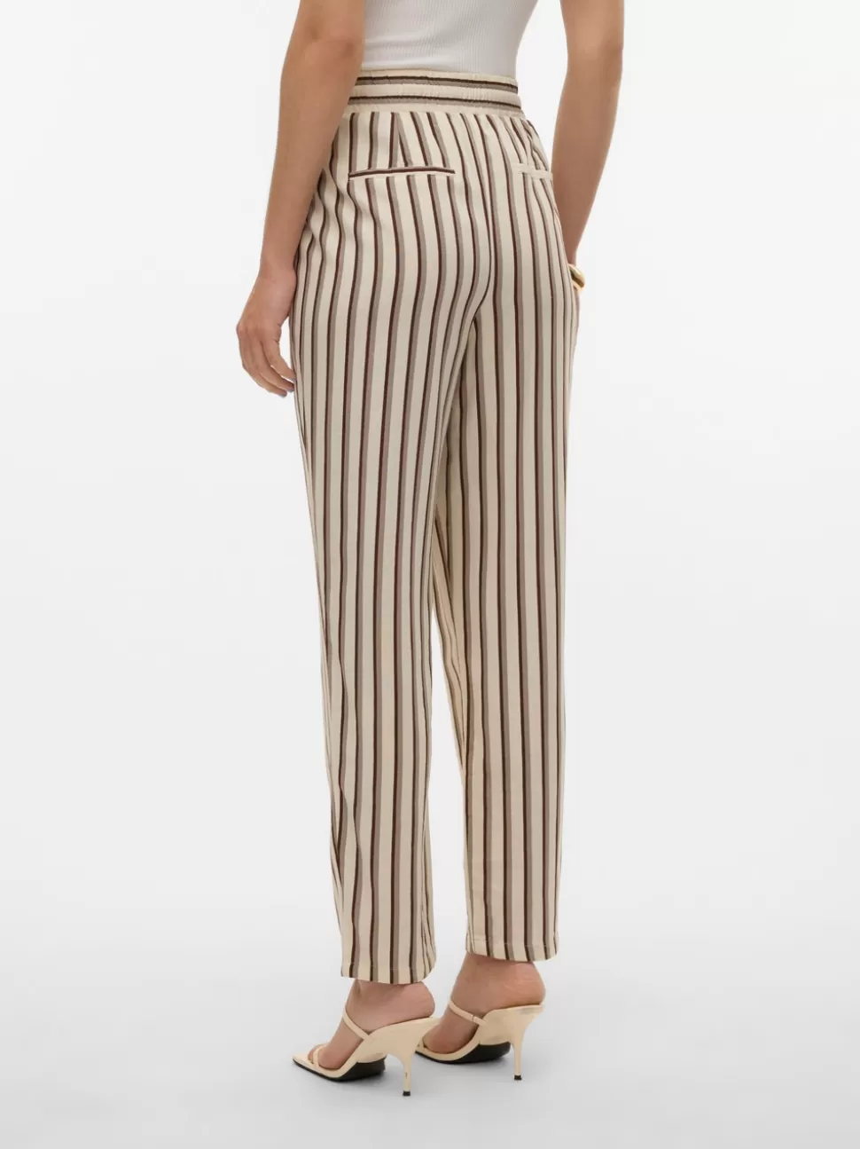 Byxor | Basics^VERO MODA VMJESMILO Medelhög Midja Byxor Birch
