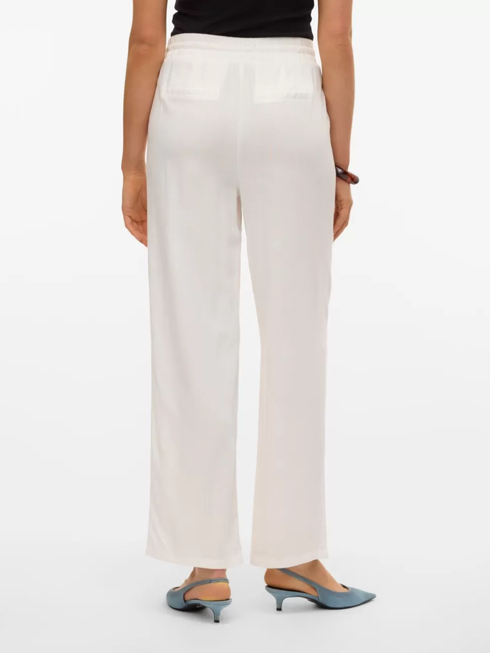 Byxor | Basics^VERO MODA VMJESMILO Medelhög Midja Byxor Snow White