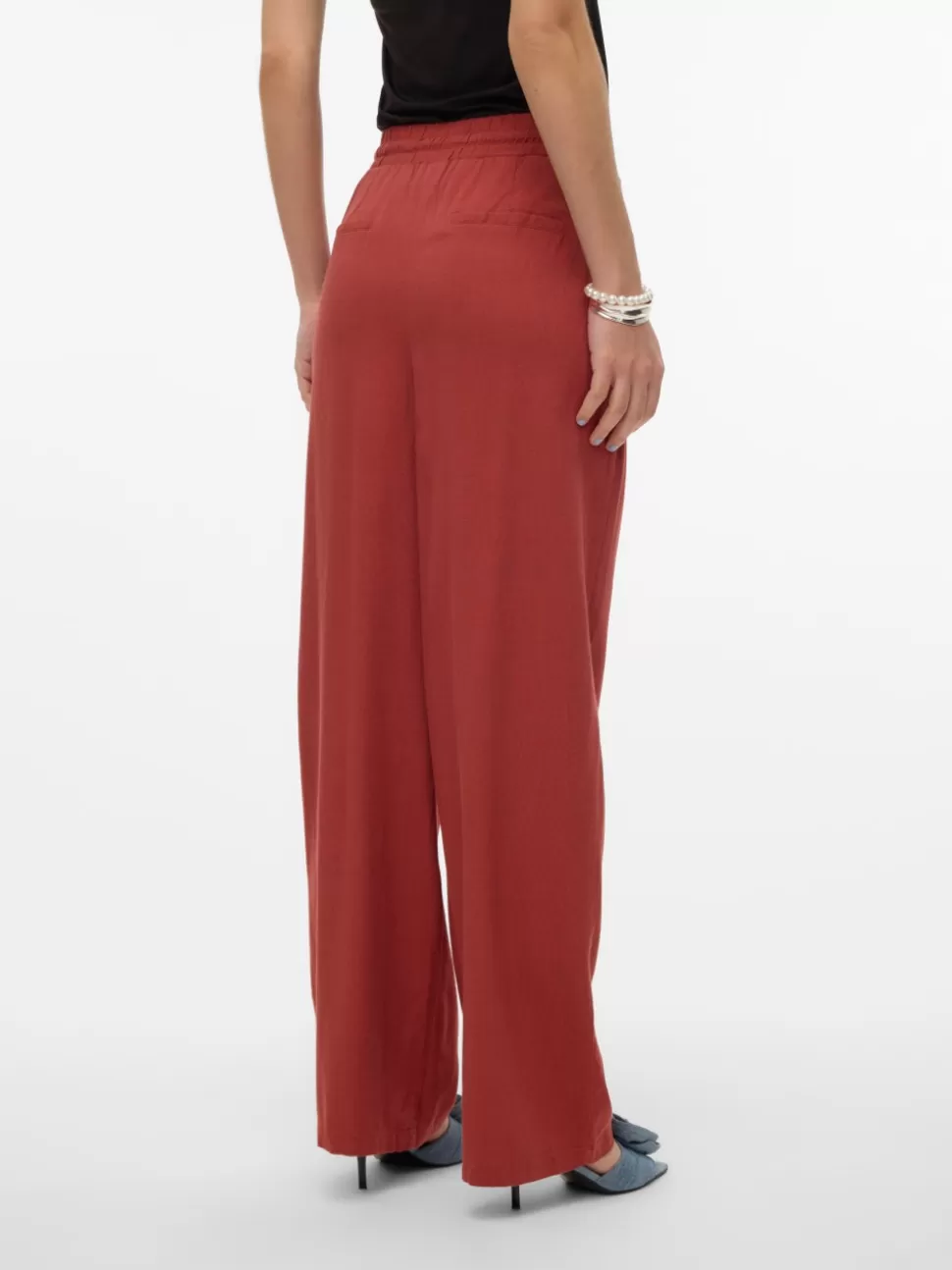 Byxor | Basics^VERO MODA VMJESMILO Medelhög Midja Byxor Barn Red