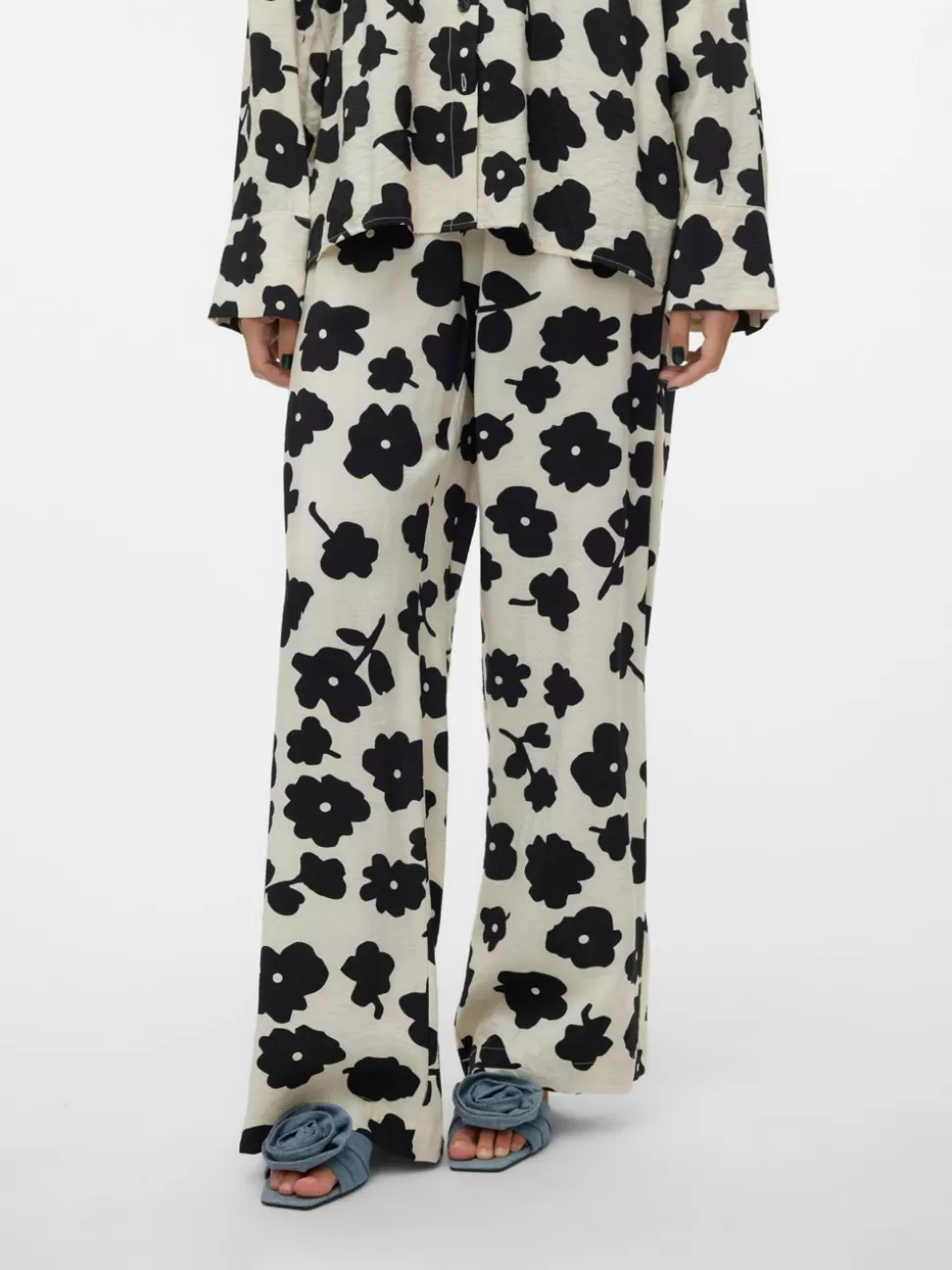 Byxor^VERO MODA VMJESSA Hög Midja Byxor Birch