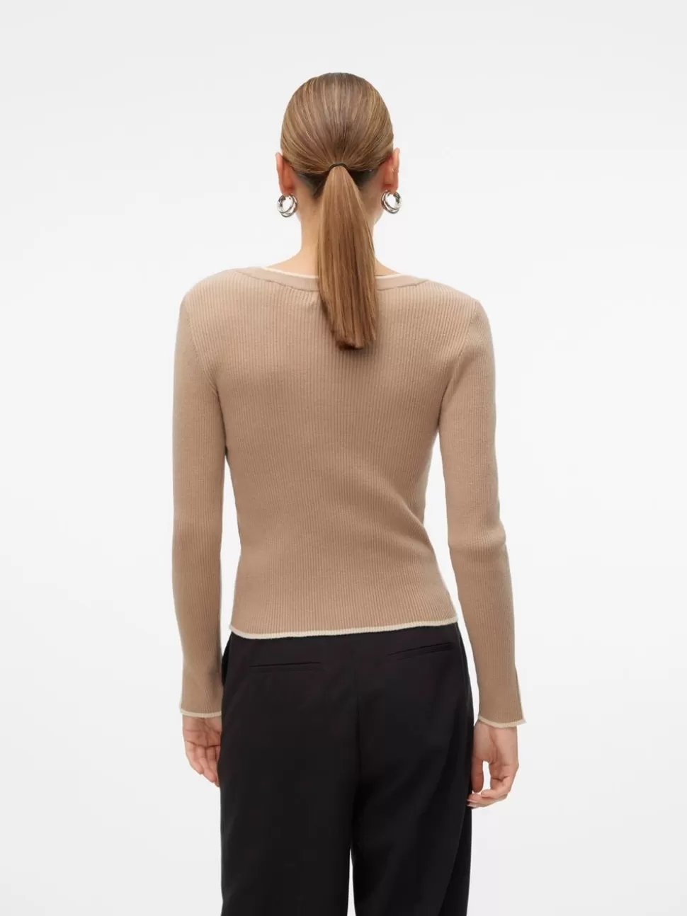 Stickat^VERO MODA VMJOAN Pullover Silver Mink