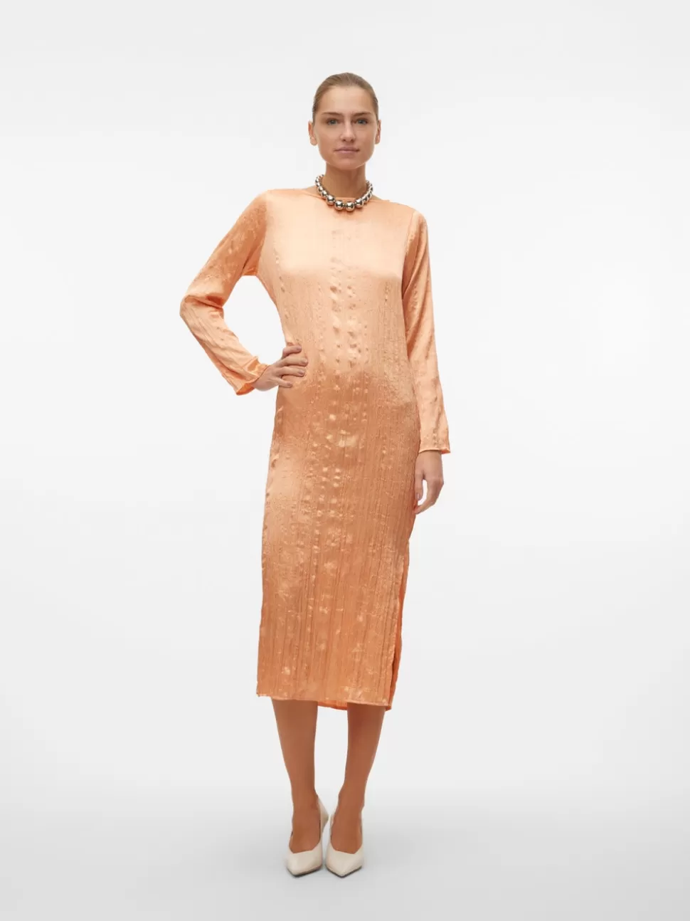 Klänningar^VERO MODA VMJOHAHA Midiklänning Peach Bloom