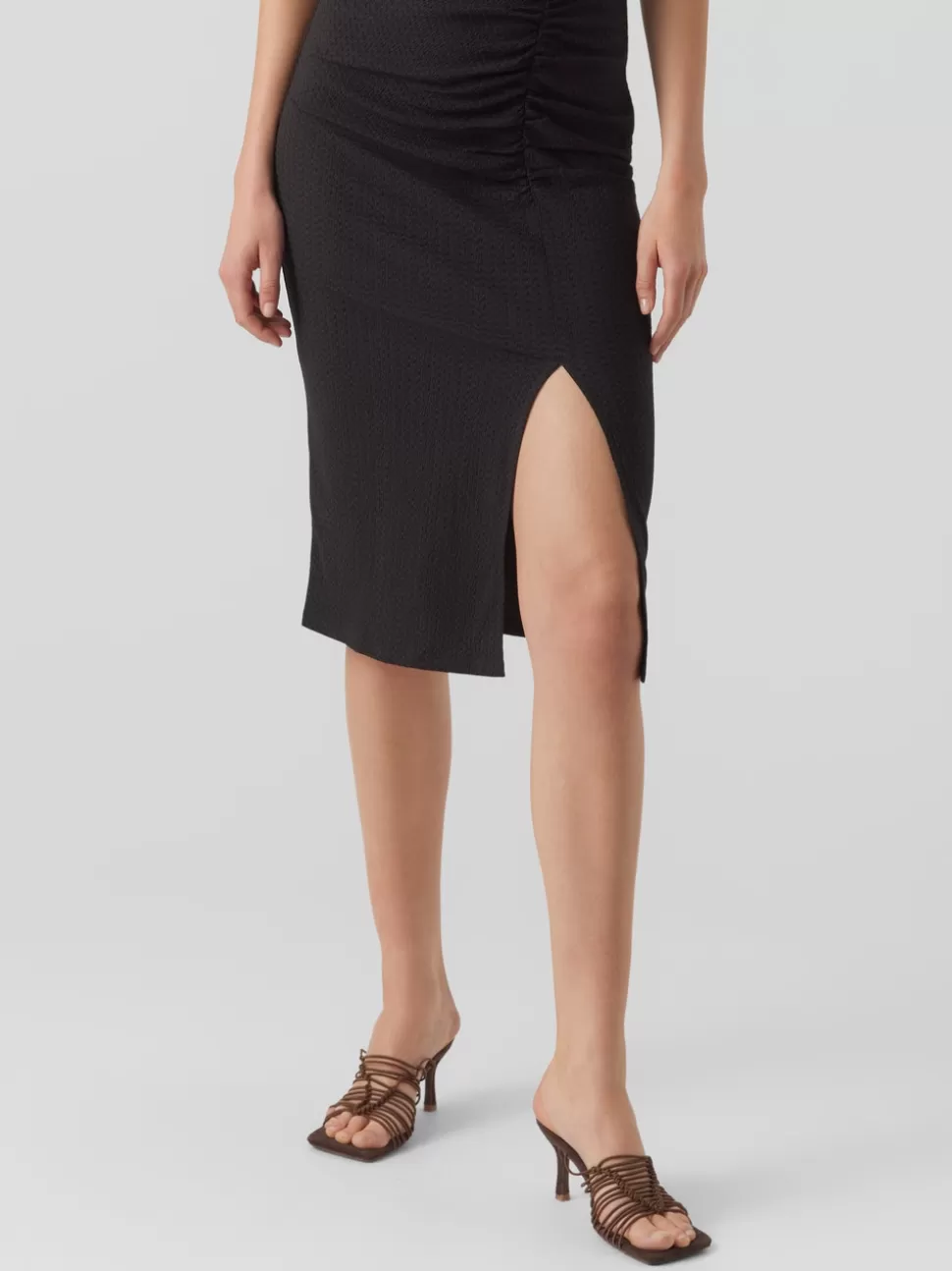 Kjolar^VERO MODA VMJONA Hög Midja Lång Kjol Black