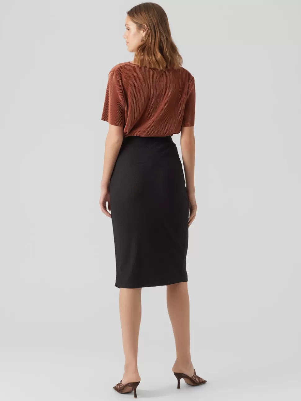 Kjolar^VERO MODA VMJONA Hög Midja Lång Kjol Black