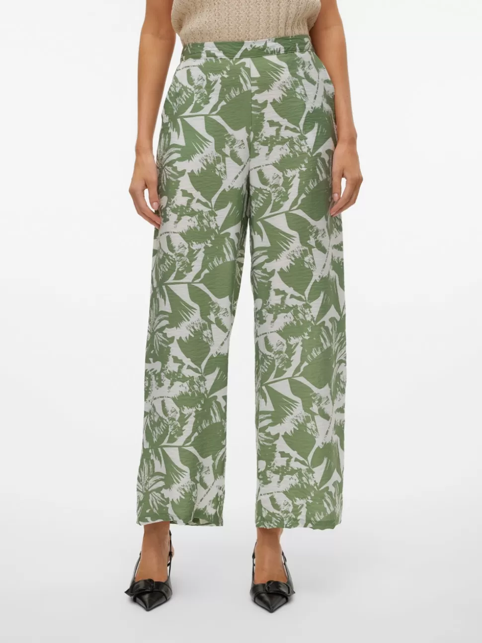 Byxor^VERO MODA VMJOSIE Hög Midja Byxor Hedge Green