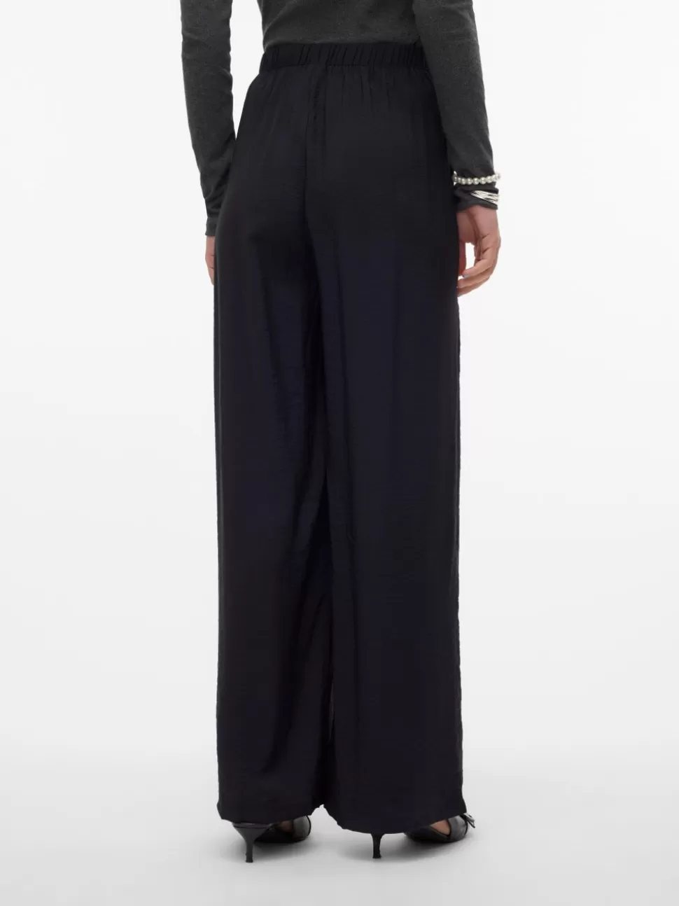 Byxor^VERO MODA VMJOSIE Hög Midja Byxor Black