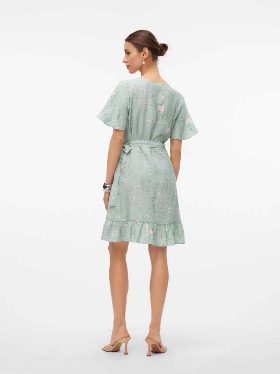 Klänningar^VERO MODA VMJOSIE Kort Klänning Silt Green