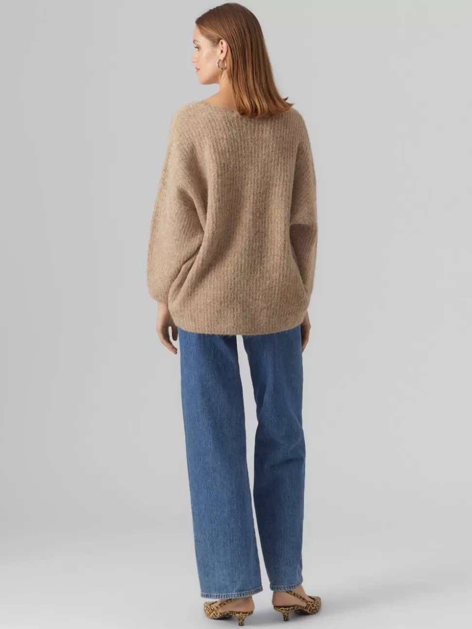 Stickat | Basics^VERO MODA VMJULIE Pullover Silver Mink