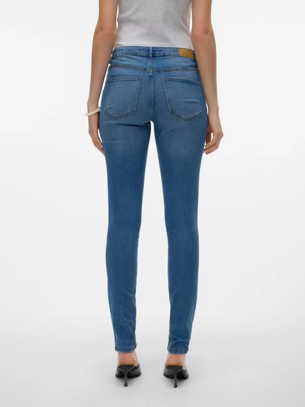Jeans^VERO MODA VMJUNE Medelhög Midja Skinny Fit Jeans Medium Blue Denim