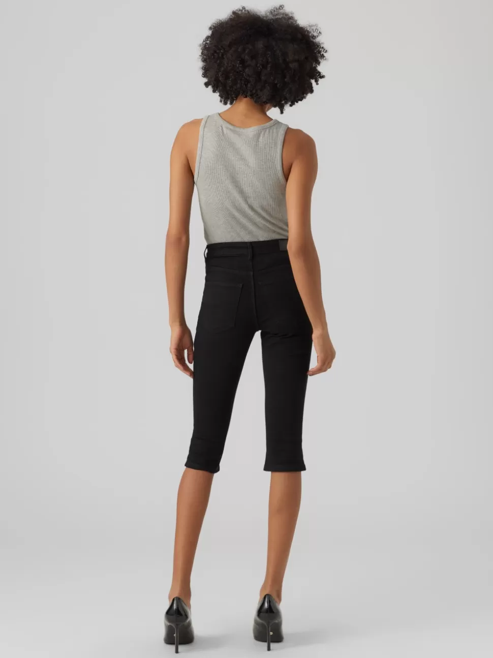 Jeans | Basics^VERO MODA VMJUNE Medelhög Midja Slim Fit Jeans Black