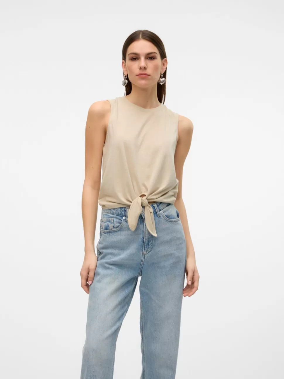 Toppar^VERO MODA VMJUNE Topp Silver Lining