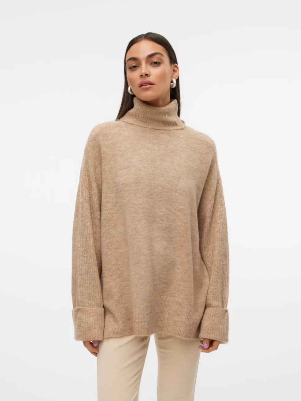 Stickat^VERO MODA VMJUPITER Pullover Silver Mink