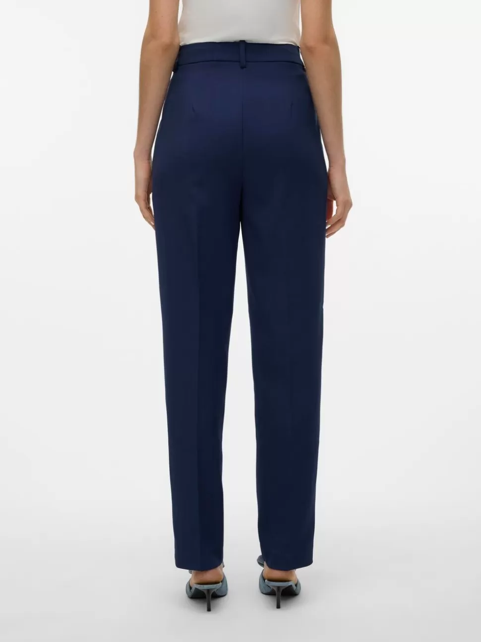 Byxor^VERO MODA VMKAIA Hög Midja Byxor Navy Blazer