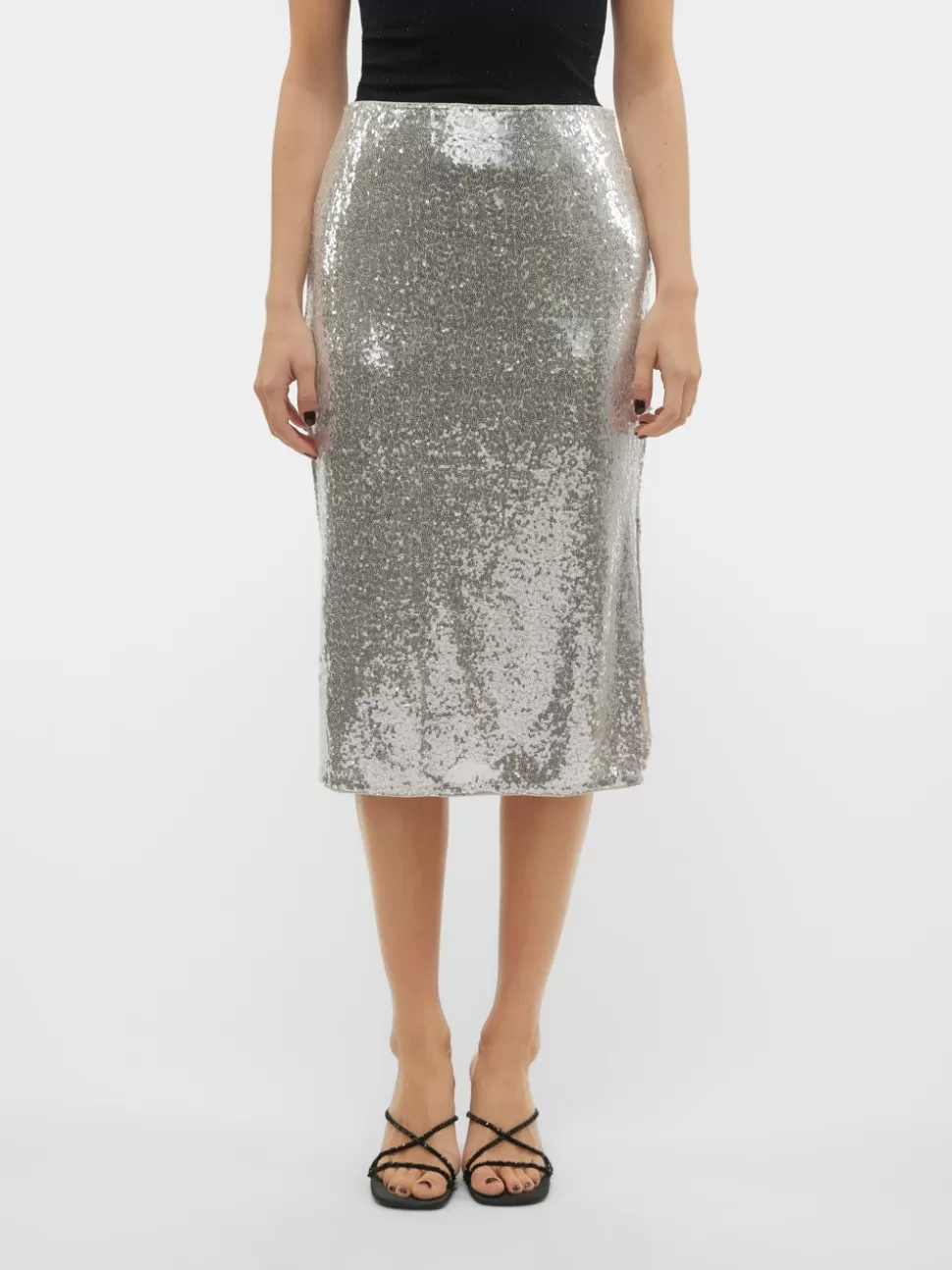 Kjolar^VERO MODA VMKAJE Hög Midja Midikjol Pumice Stone