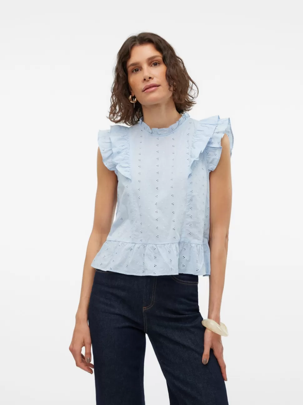Toppar^VERO MODA VMKAMMY Topp Cashmere Blue
