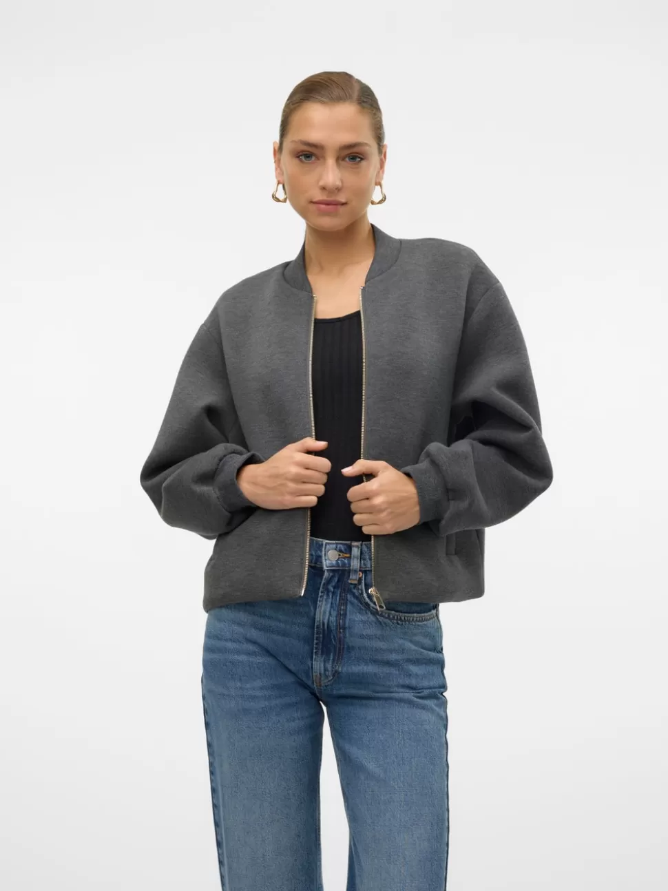 Jackor^VERO MODA VMKAREN Jacka Dark Grey Melange