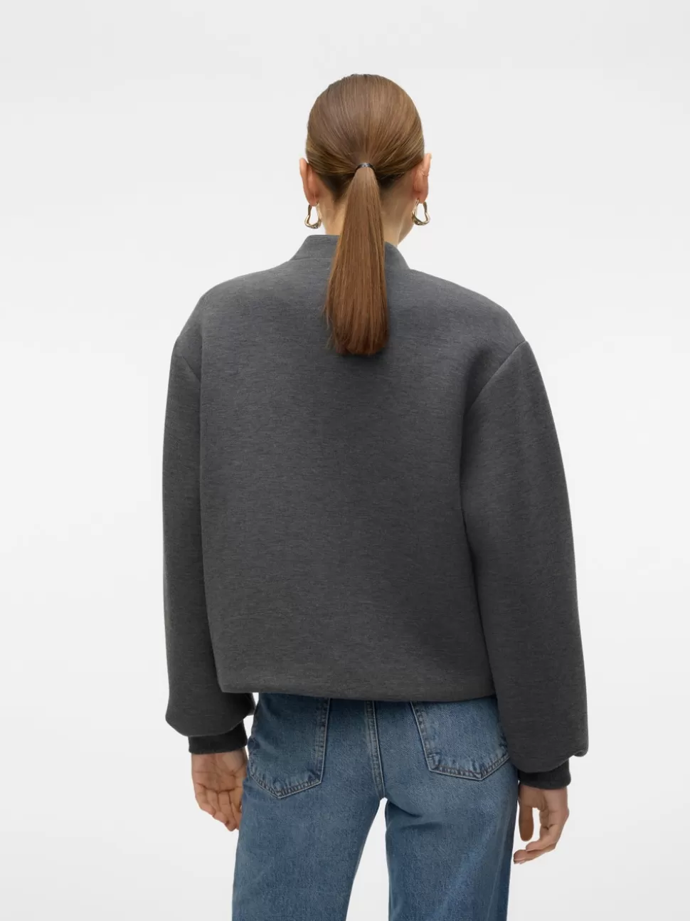 Jackor^VERO MODA VMKAREN Jacka Dark Grey Melange