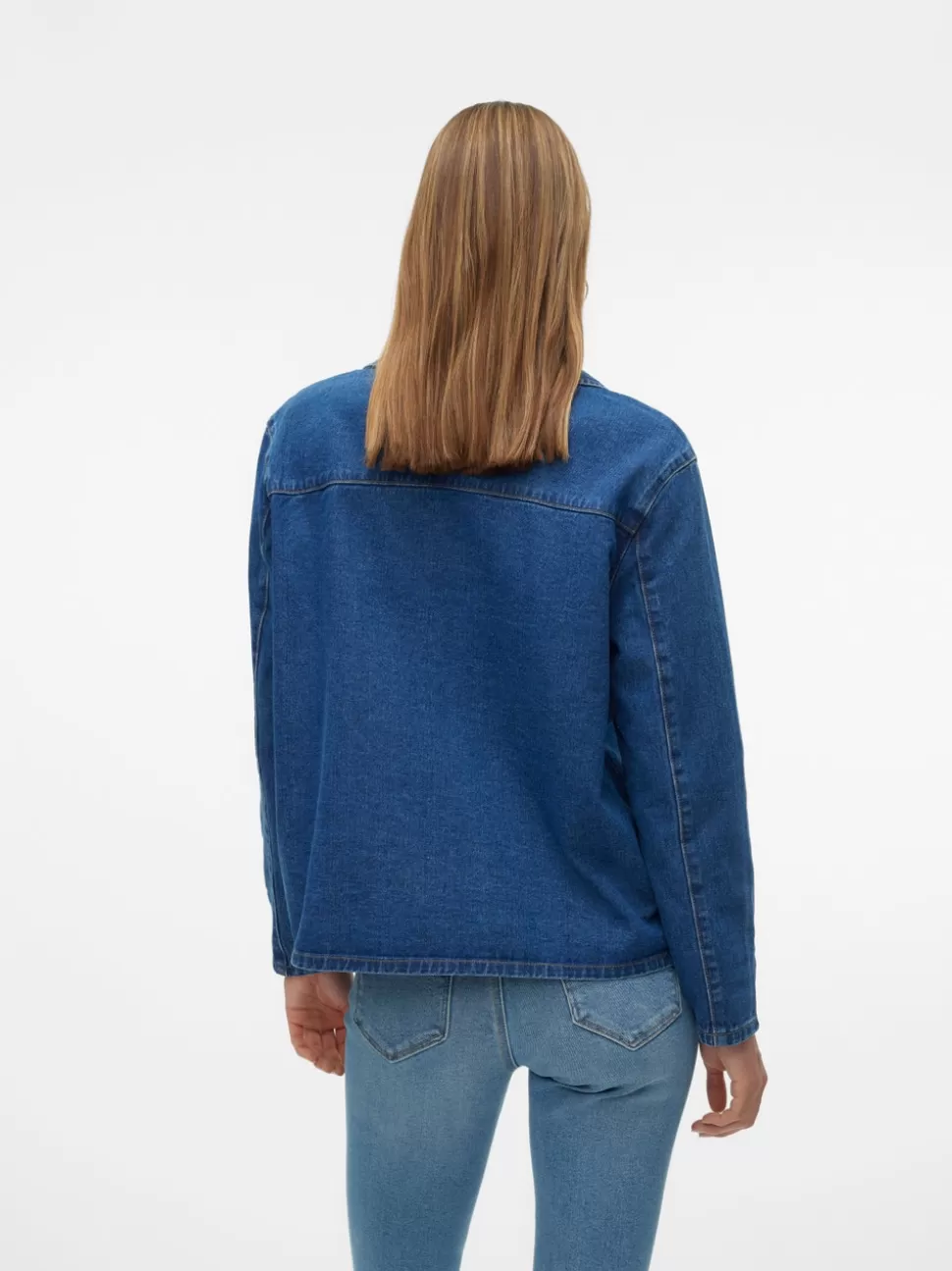 Skjortor^VERO MODA VMKARLA Denimskjorta Medium Blue Denim