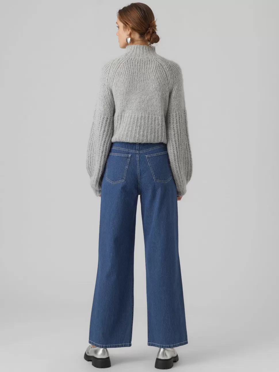 Jeans^VERO MODA VMKATHY Hög Midja Lös Passform Jeans Medium Blue Denim
