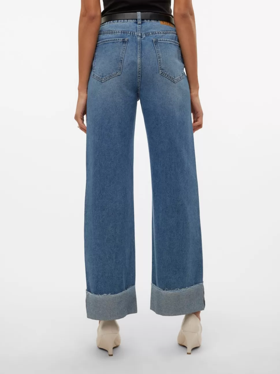 Jeans^VERO MODA VMKATHY Hög Midja Vid Passform Jeans Medium Blue Denim