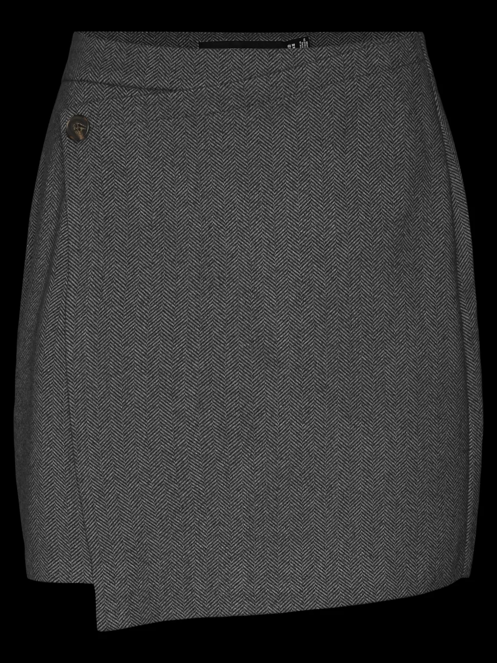 Kjolar^VERO MODA VMKAWI Medelhög Midja Minikjol Dark Grey Melange