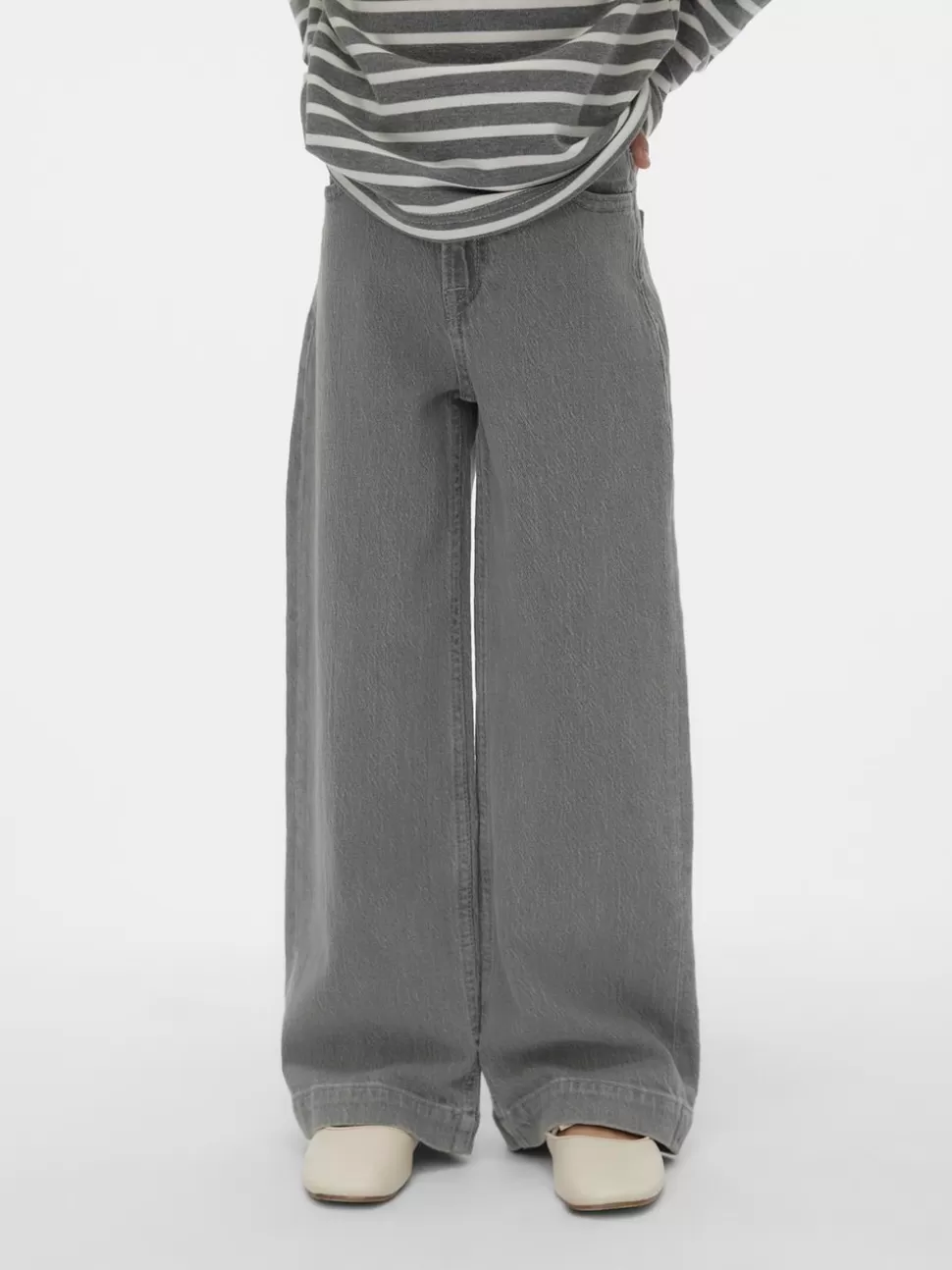 Jeans | Underdelar^VERO MODA VMKENYA Hög Midja Vid Passform Jeans Medium Grey Denim