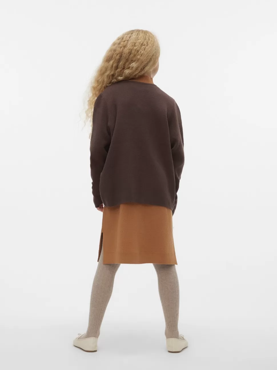 Toppar | Stickat^VERO MODA VMKENYA Stickad Kofta Chocolate Brown