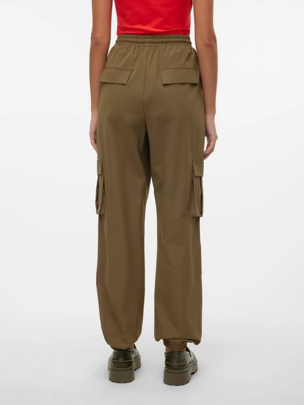 Byxor^VERO MODA VMKIMBERLY Hög Midja Cargobyxor Capers