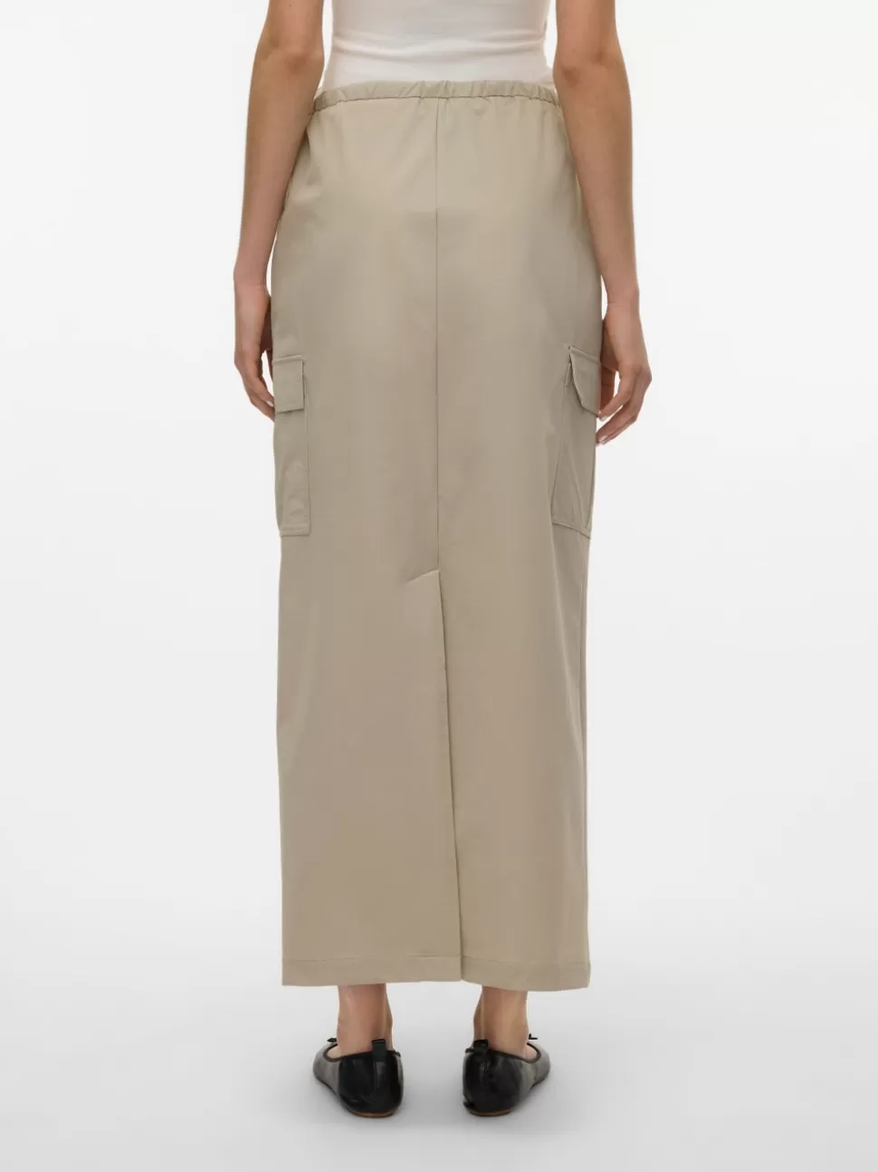 Kjolar^VERO MODA VMKIMBERLY Medelhög Midja Lång Kjol Abbey Stone