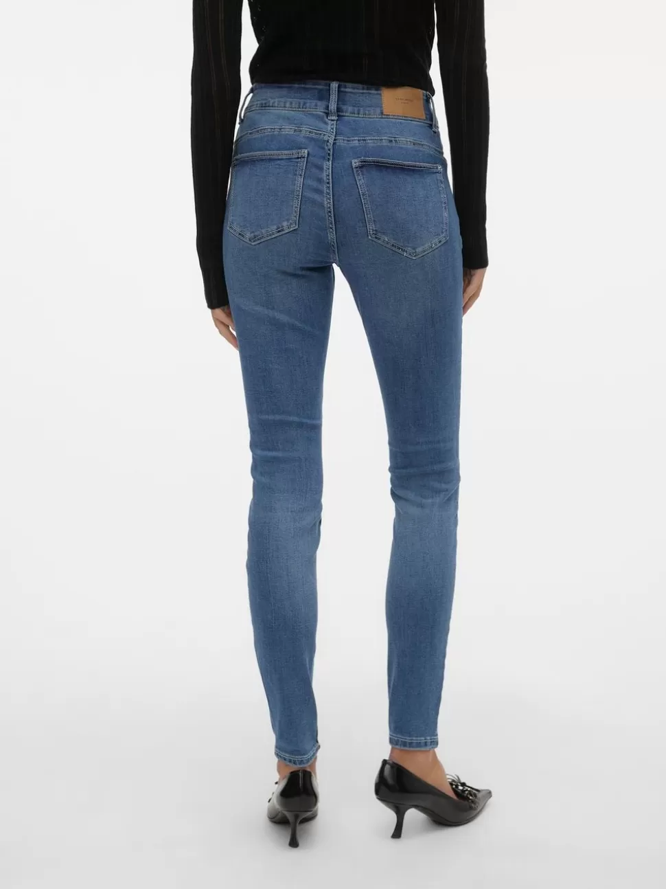 Jeans^VERO MODA VMKIMMI Medelhög Midja Slim Fit Jeans Medium Blue Denim