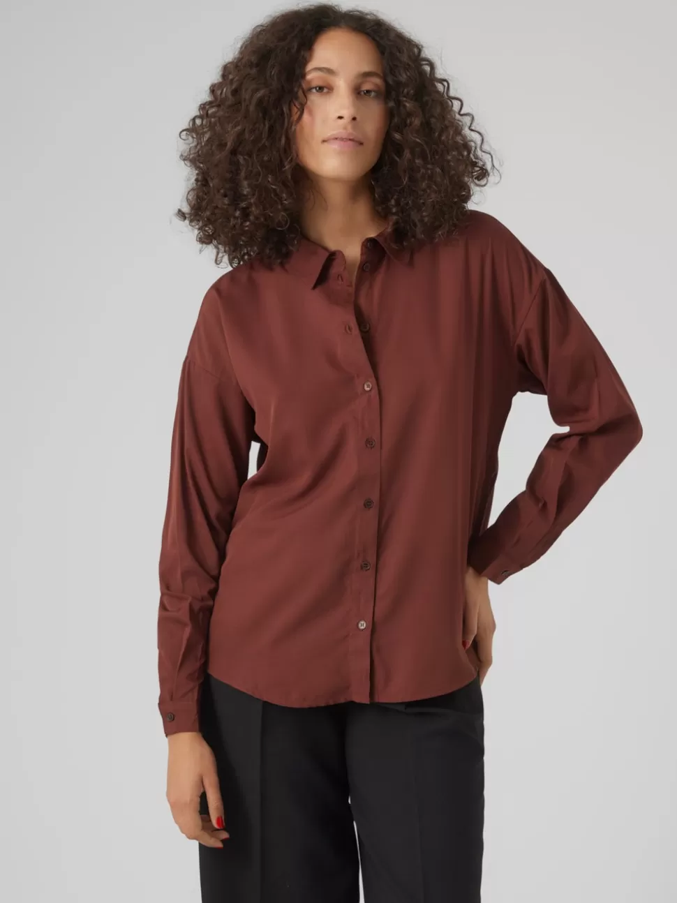 Skjortor | Toppar^VERO MODA VMKIRA Skjorta Bitter Chocolate