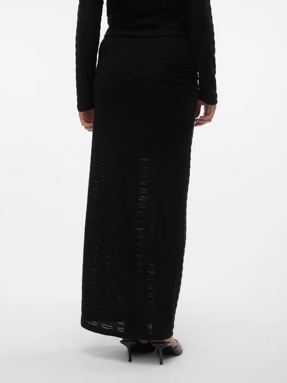Kjolar^VERO MODA VMLALA Hög Midja Lång Kjol Black