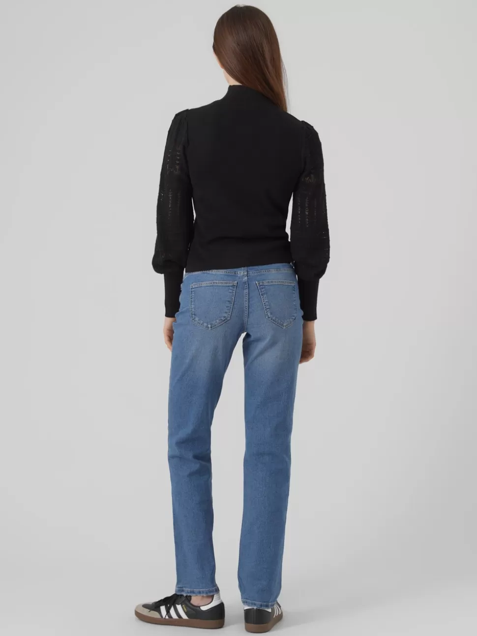 Jeans^VERO MODA VMLANEY Medelhög Midja Rak Passform Jeans Medium Blue Denim